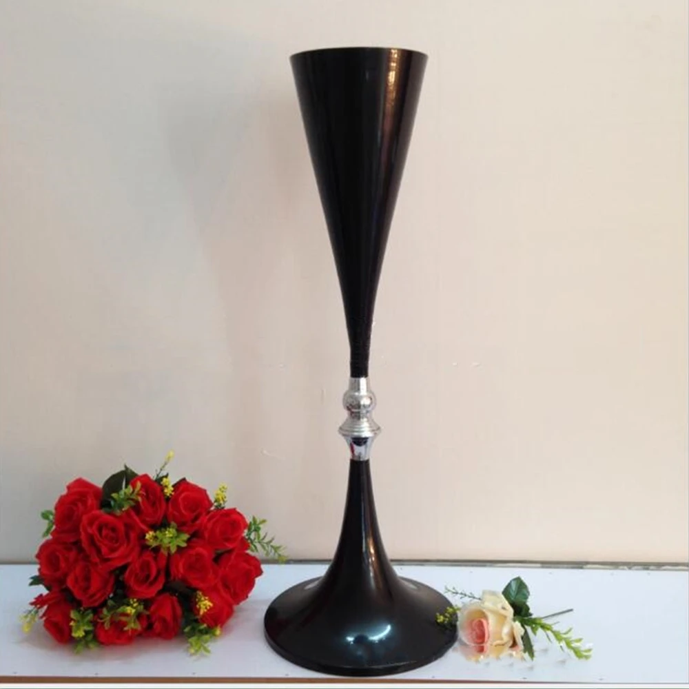 70 см Высота Золотой/черный металлический Свадебный центральный цветок
