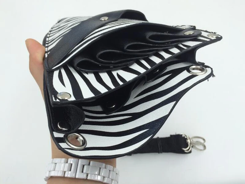 Сумка держатель для парикмахерской из искусственной кожи с заклепками и ремнем