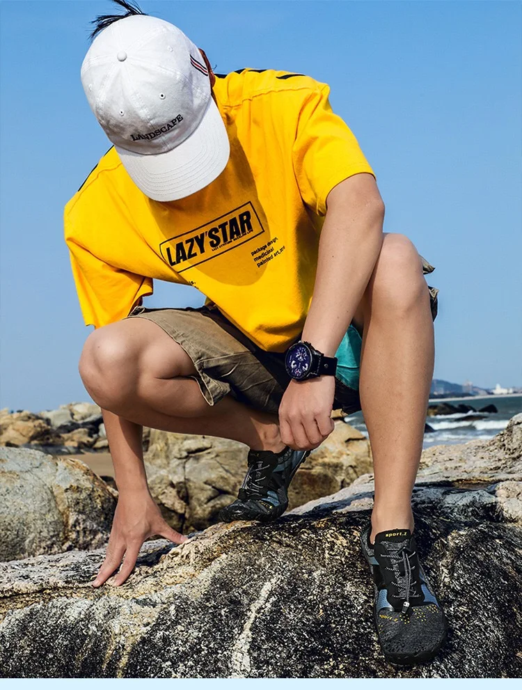 Tenis masculino; летняя водонепроницаемая обувь; мужские пляжные сандалии; дышащая Спортивная обувь; мужские быстросохнущие шлепанцы; носки для плавания и дайвинга