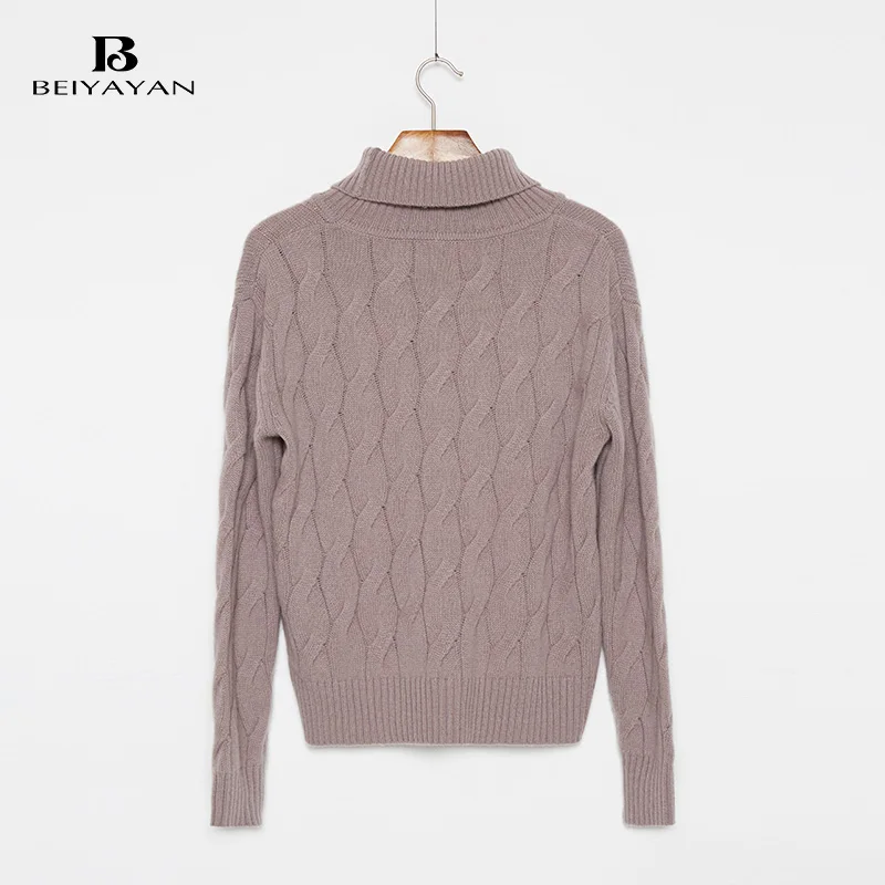 Beiyayan мода Водолазка Для женщин свитер argyle Топы корректирующие Винтаж Дамы