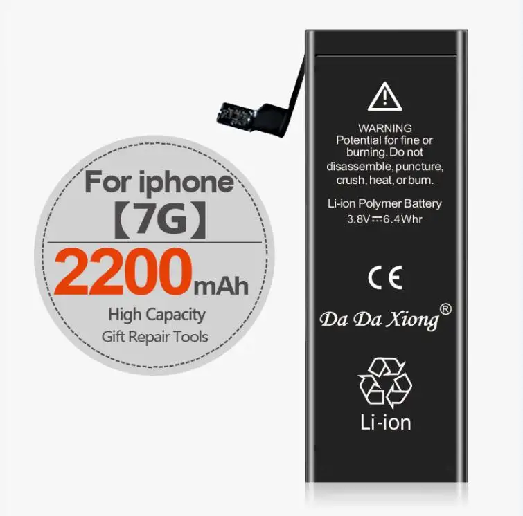 Для iPhone 7 7plus 7plus, Оригинальная батарея для мобильного телефона, батарея большой емкости, сменная батарея, аккумулятор для iPhone7 7p - Цвет: 2200mAh For iP 7