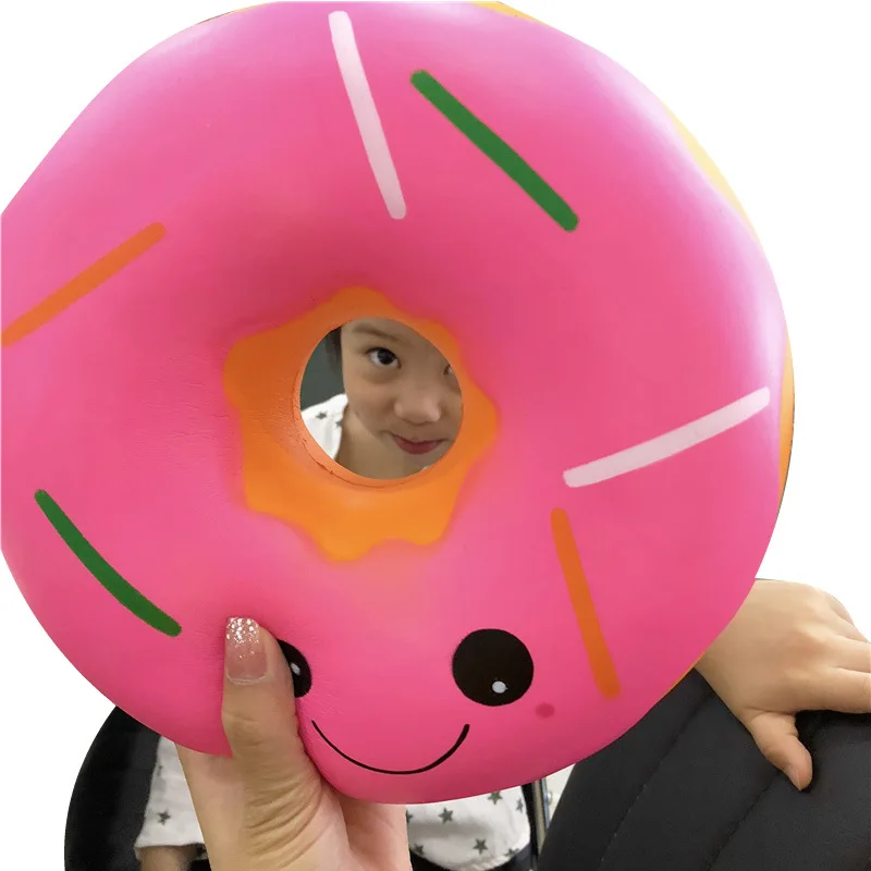 Smile Doughnut большой Сжимаемый огромные сжимаемые медленно растущие игрушки мягкая