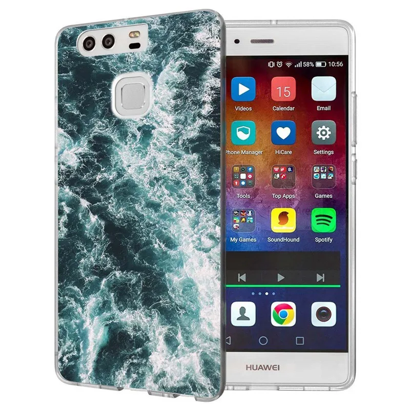 For Huawei P9lite/P8 Lite 2016 2017 Y5 II 2 Y5ii / Y6 Compact Honor 5A LYO-L21 Soft TPU Silicone Pattern Clear Case B093 |