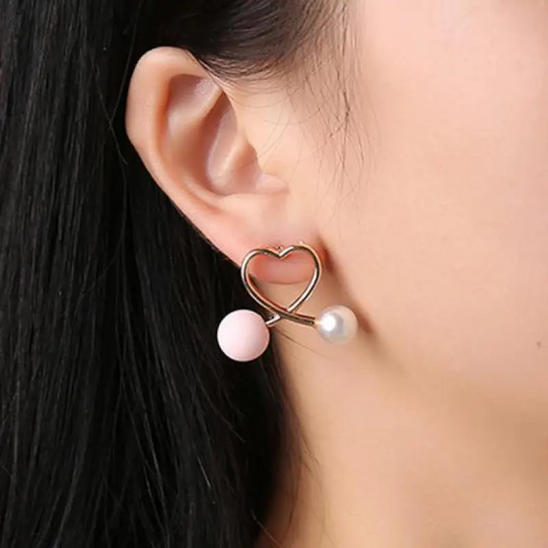 

Серьги-гвоздики в виде цветов, креативный маленький свежий серьги в форме сердца красивые серьги для женщин Brincos, можно носить с колошения п...