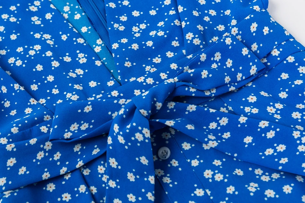 Повседневное Бохо цветочный принт А силуэт до середины икры сексуальное платье