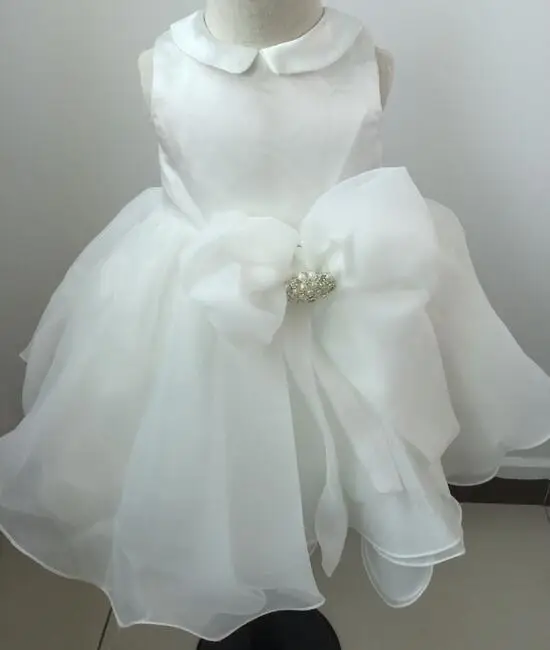 Высокое качество белые детские платья с бантом для девочек матросские летняя