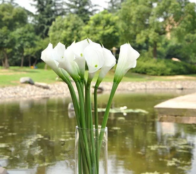 

Фабричные магазины] пластиковая Цветочная Calla White имитация каллы