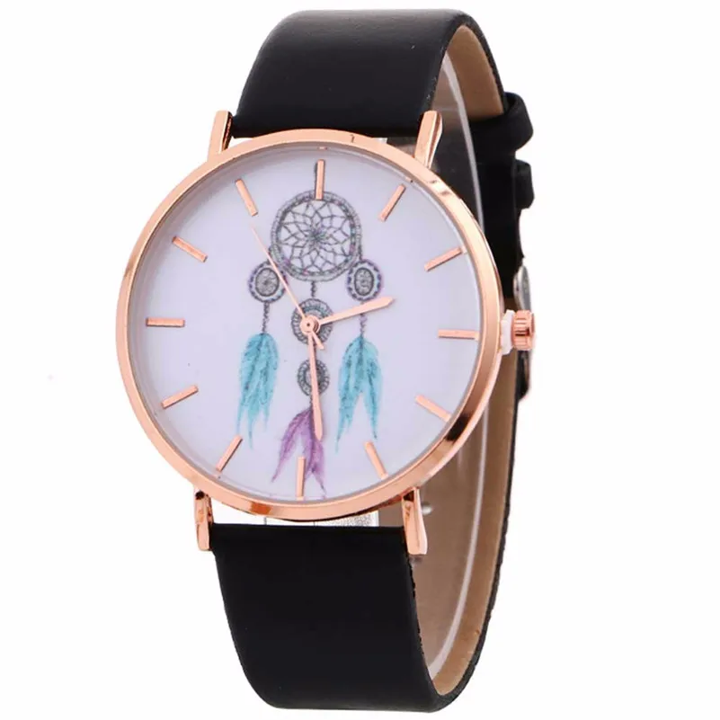 Женские повседневные часы relojes para mujer модные кварцевые Ловца снов с кожаным