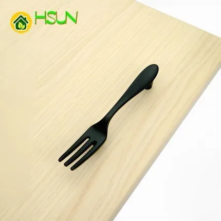 3 ''шикарный комод тянет черный нож ложка Вилка кухонные ручки ящика Тянет