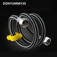 donyummyjo 20pcspack g12 40cm stainless steel plumbing hoses double buckle bathroom toilet water heater inlet pipe