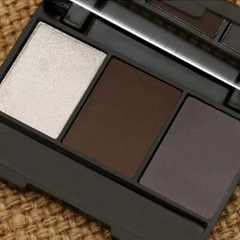 Natural Fashion Pro Kit 3 цвета Порошковые тени для бровей усилитель палитры W Кисть Коричневый Серый усилитель бровей