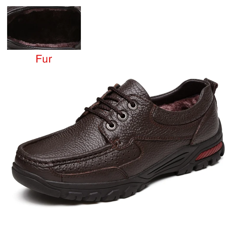 02 Fur Brown Мужская обувь из мягкой натуральной кожи DEKABR, коричневые удобные воздухопроницаемые повседневные мокасины, туфли-оксфорды на плоской подошве, размеры 38-48, лето - Цвет: 02 Fur Brown
