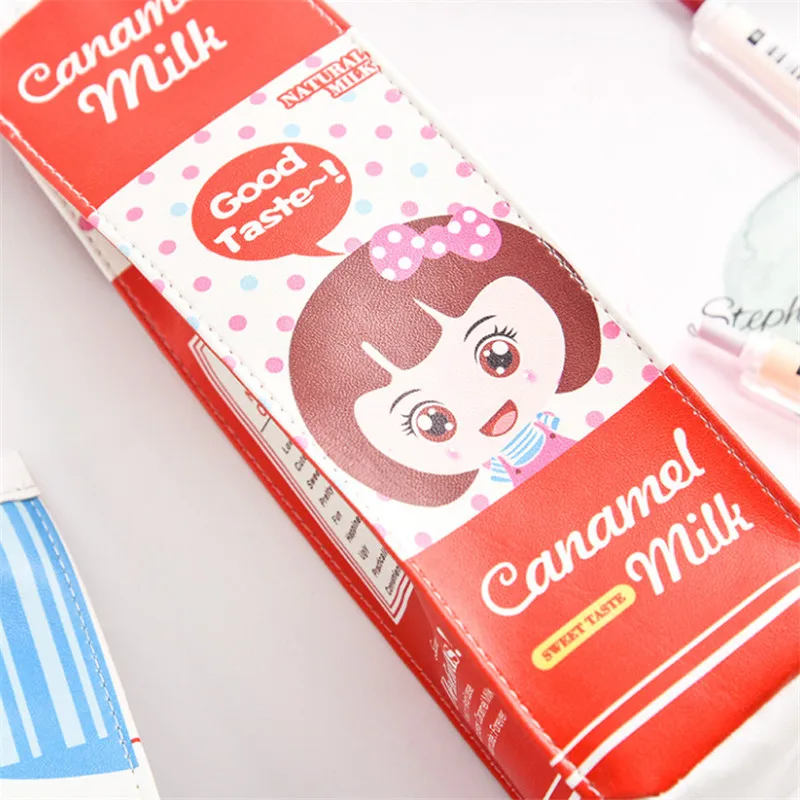 

Милая сумка для карандашей, веселая сумка для карандашей с имитацией молока, женская сумка для молока, сумка для карандашей, хранение канцел...