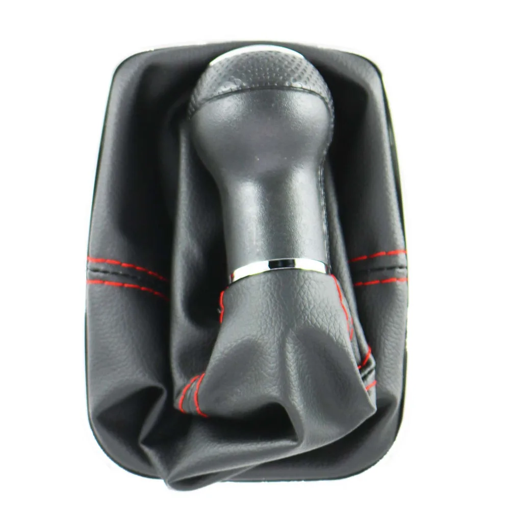 6 Speed Gear Shift Knob With Boot And Red Line For VW Golf 4 MK4 1998 19999 2000 2001 2002 2003 2004 2005 2006 | Автомобили и
