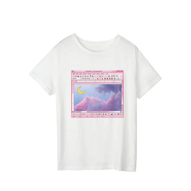 Женская модная футболка женская 90s в Корейском стиле ulzzang графический гранж