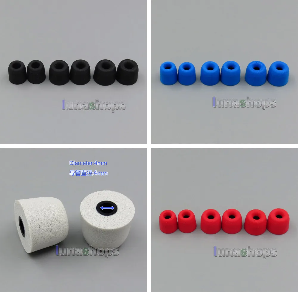 

LN005201 Earphone Foam Tips With 4mm Plastic Tube For Nuforce JVC Pionneer Shure Grado
