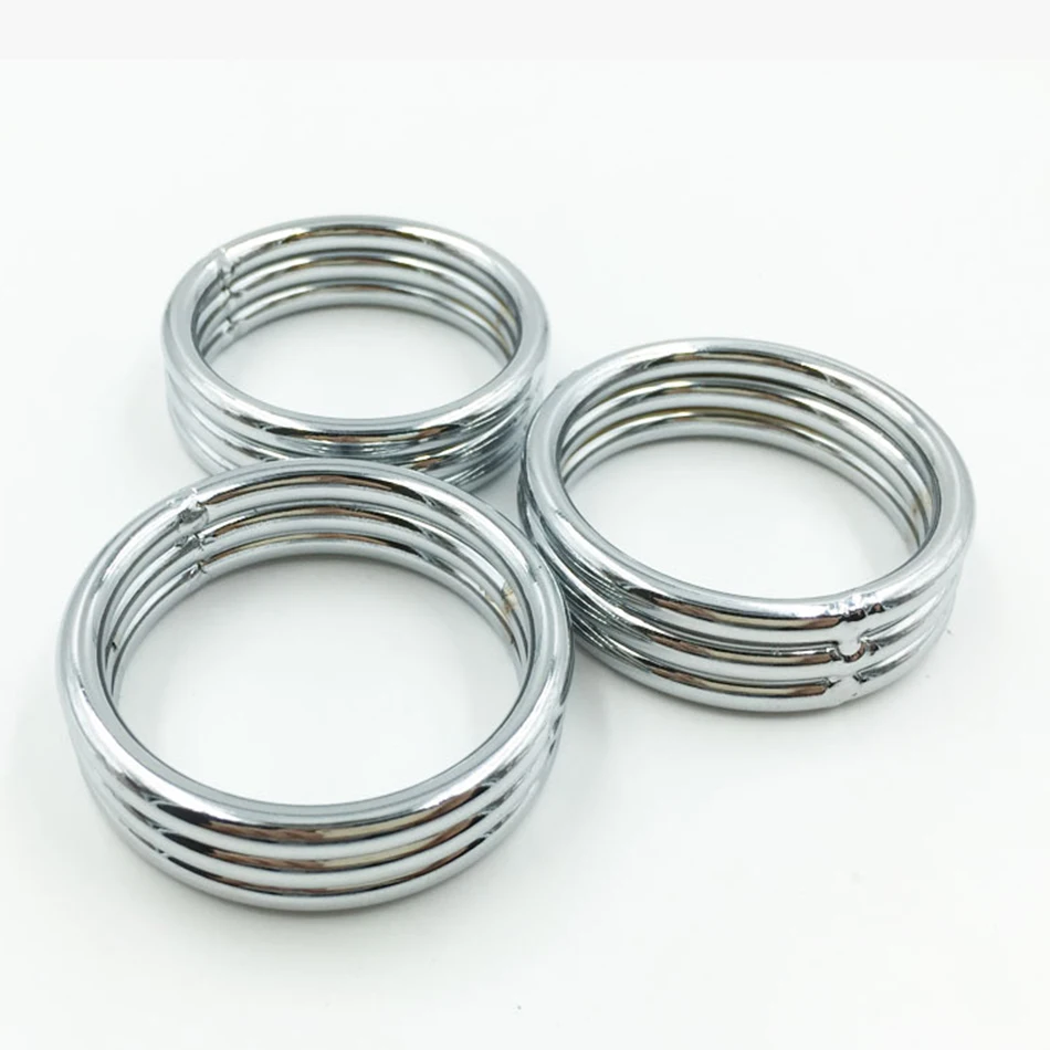 Кольцо на пенис с 3 большими кольцами многослойное металлическое кольцо секс