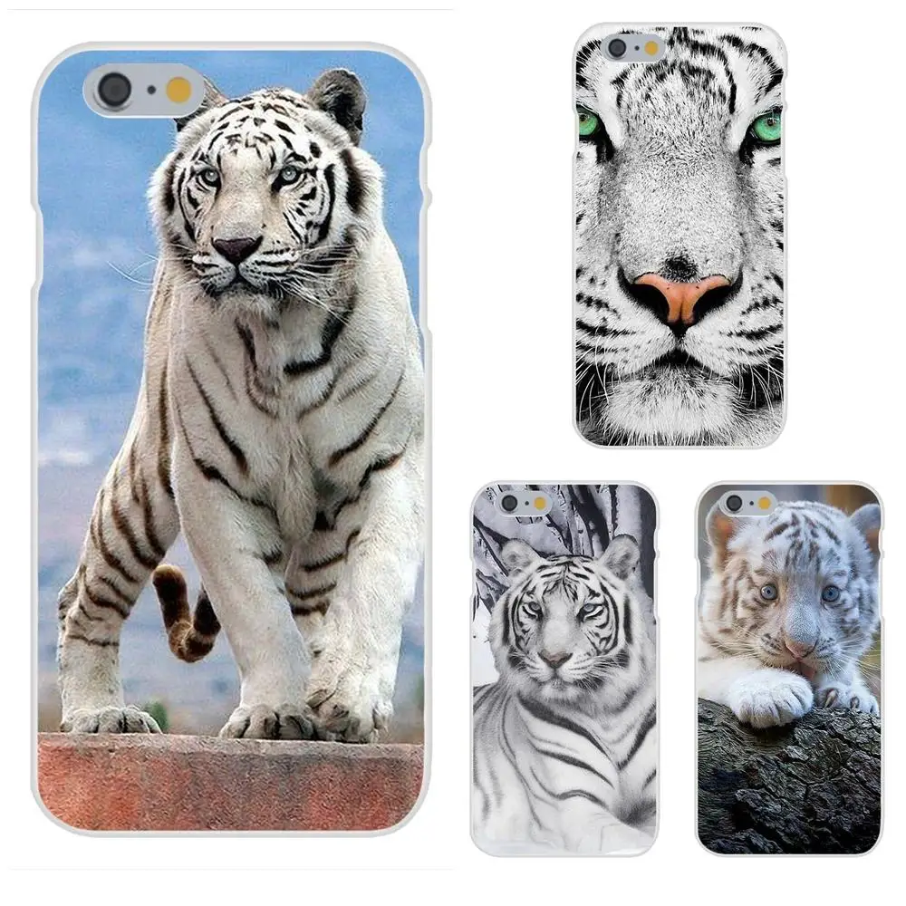 Белый Бенгальский Тигр для Apple iPhone 4 4S 5 5C 5S SE 6 6S 7 8 Plus X XS Max XR Прозрачный чехол