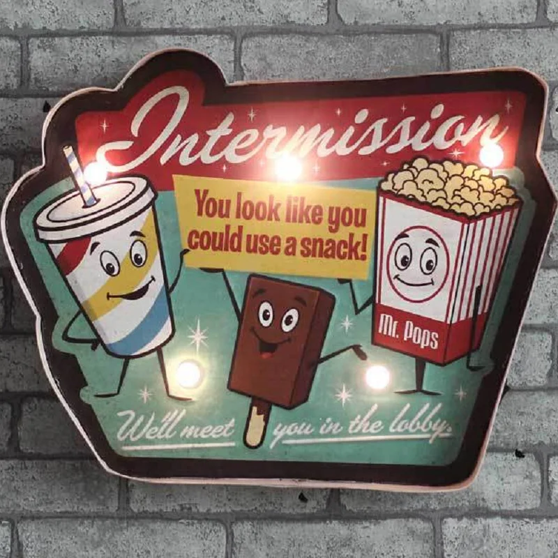 Винтажный домашний Декор светодиодный ная неоновая вывеска винтажный