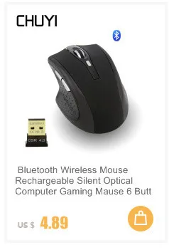 Беспроводная Bluetooth мышь перезаряжаемая Бесшумная мышь компьютерная игровая эргономичная оптическая мышь с адаптером BT CSR 4,0 для PC Gamer