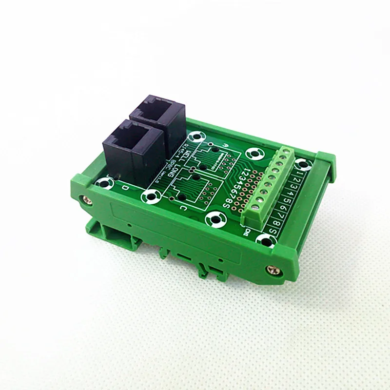 Модуль RJ45 с din рейкой разъем 8P8C 2 сторонняя шина Клеммная колодка разъем.|terminal