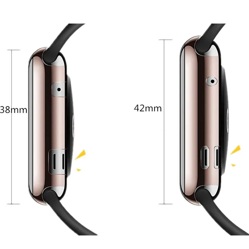 Чехол рамка из ПК для Apple Watch band 42 мм 38 iwatch 3 2 1 защитная пленка с покрытием|Ремешки