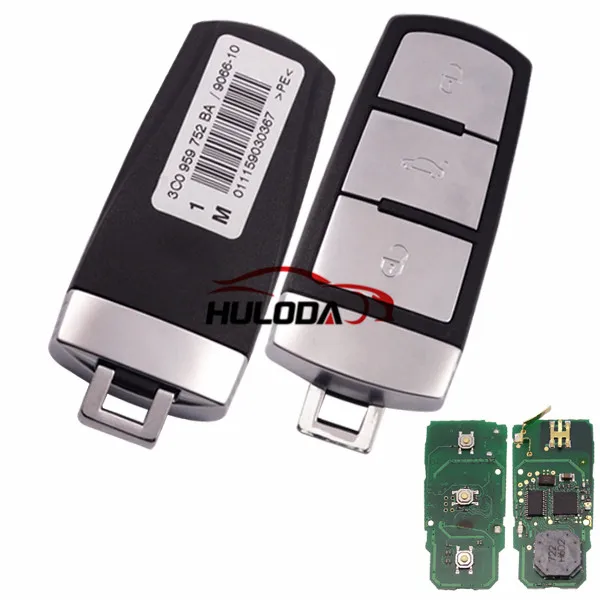 Для VW Magotan keyless 3 кнопки дистанционного ключа с 434 МГц PCF7936 чип после 2010