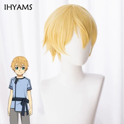 Sword Art Online Alicization SAO Eugeo, парик для косплея, волосы Eugeo Synthesis Thirty Two, аниме, короткие пушистые парики+ парик, шапка - Цвет: as the picture