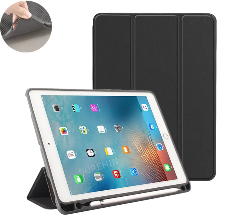 SUREHIN хороший карандаш держатель чехол s для iPad 9,7 air 1 2 чехол умный чехол дюймов Мягкий защитный силиконовый из ТПУ рукав
