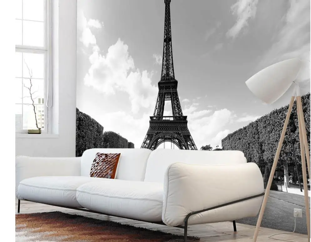 На заказ любой размер красивые пейзажи обои башня черный и белый пейзаж фоновая