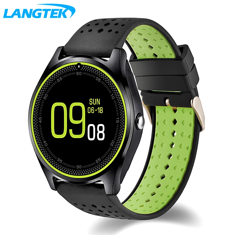 LANGTEK для мужчин женщин Bluetooth Смарт часы с камера Поддержка SMI/TF карты Smartwatch IOS