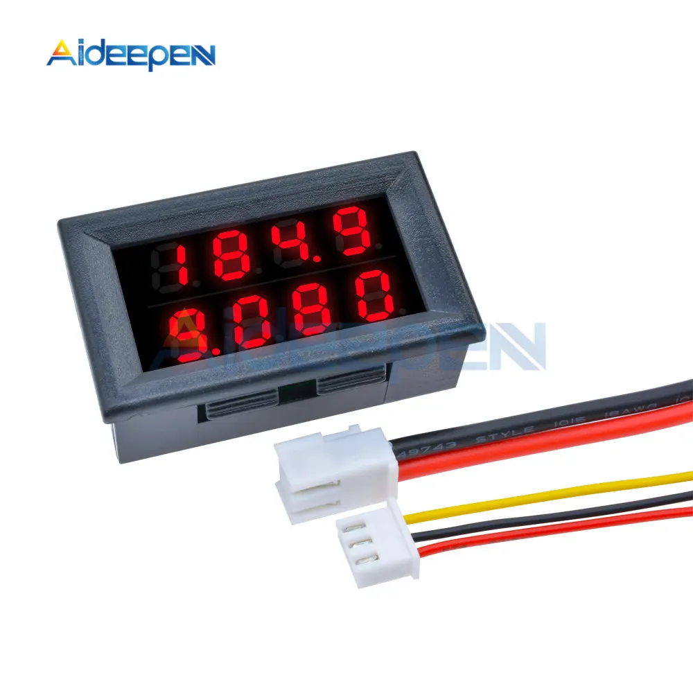 200V 10A Red Red 0,28 дюймов светодиодный цифровой вольтметр Амперметр 50 в 100 в 200 в автомобильный мотоцикл измеритель напряжения тока детектор напряжения Тестер монитор панель - Цвет: 200V 10A Red Red