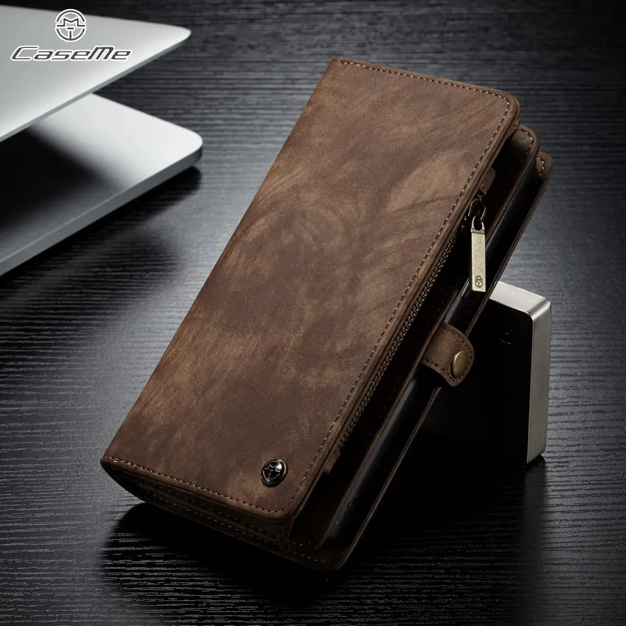Darkbrown Чехол Me, чехол для телефона samsung Galaxy Note 9, чехол для samsung note 9, многофункциональный кошелек, кожаный чехол на магните - Цвет: Darkbrown