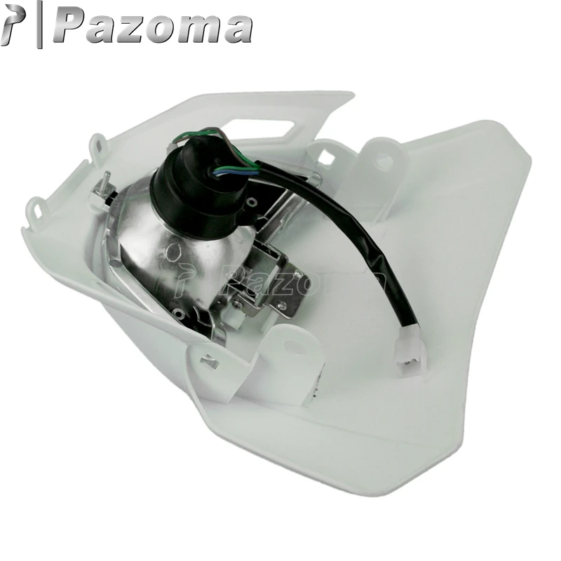 Универсальная передняя фара для мотоцикла Pazoma 12 В белая Honda CRF XR Yamaha WR YZ Suzuki DR DMZ