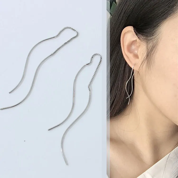 Новое поступление товара новые модные серьги крупные S образные симметричные с