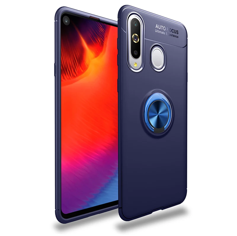 Роскошный чехол для телефона с магнитным кольцом 9 цветов для samsung Galaxy A90, матовый Силиконовый чехол для Galaxy A60 A70 A80