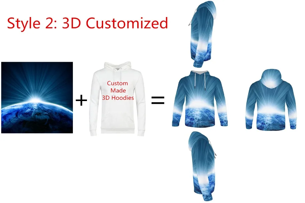 Высококачественные толстовки с капюшоном Мужские персональные 3D принтом