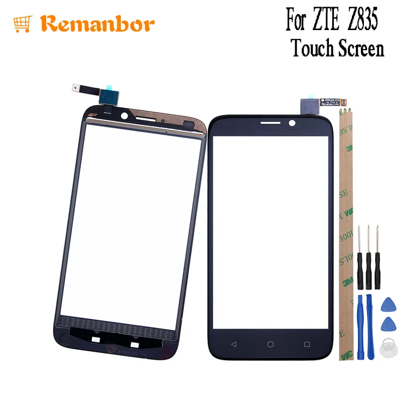 Remanbor For ZTE Z835 Touch Screen 5.0" Panel Sensor Cell phone Accessories +Tools And Adhesive Mobile Phone | Мобильные