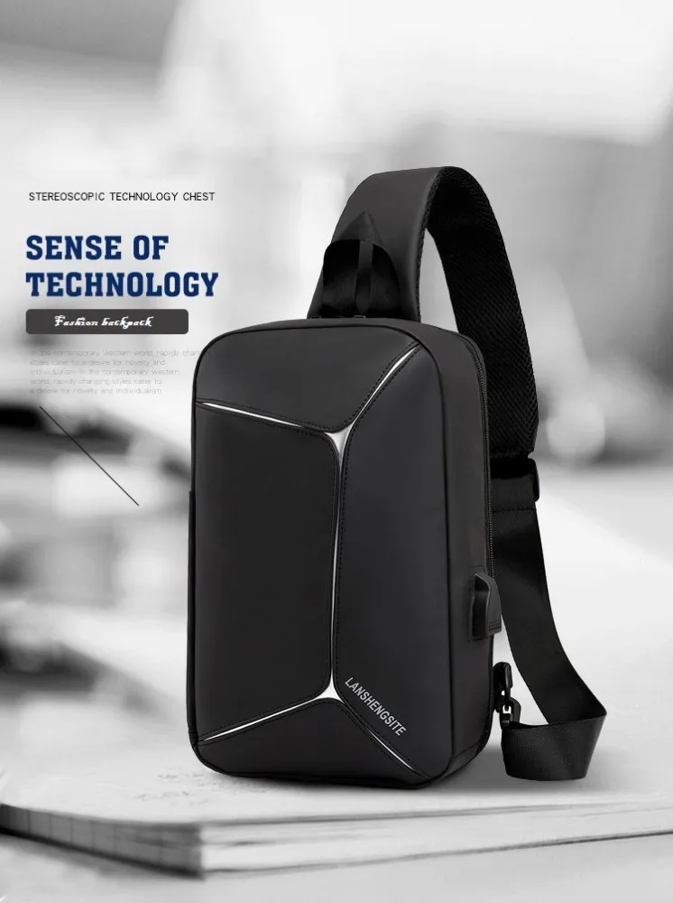 USB рюкзак через плечо Mochilas один ремешок умный рюкзак мужская Сумка дорожная Классическая Подростковая Противоударная городская сумка через плечо