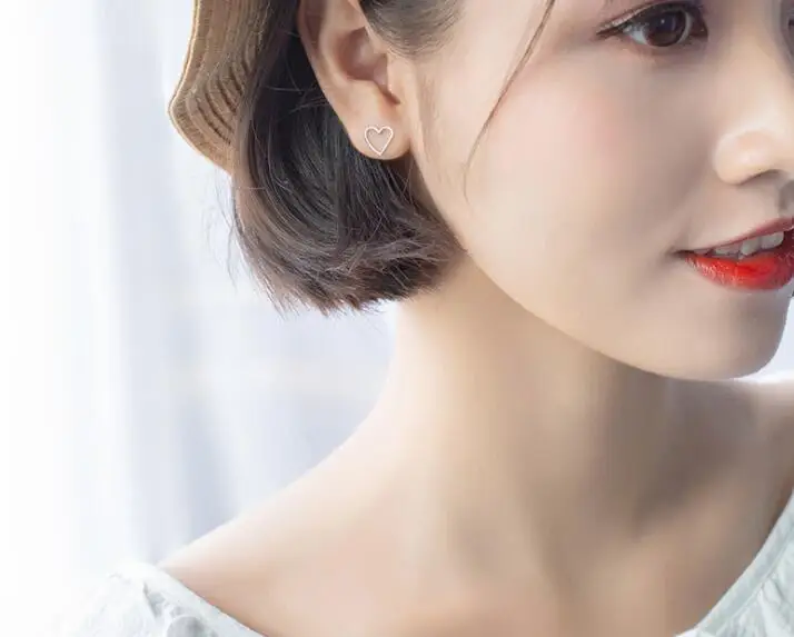 1 пара 100% реальные. Серьги гвоздики из стерлингового серебра 925 пробы с открытым