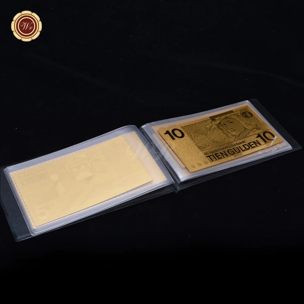 Золотая Банкнота с золотым сертификатом позолоченная фоторамка