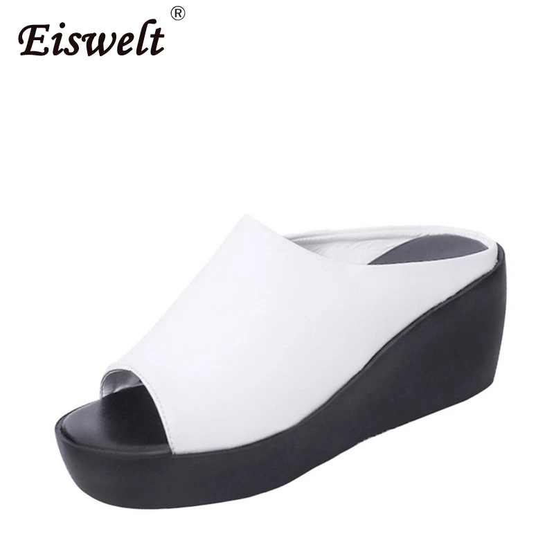 EISWELT/женская летняя модная обувь для отдыха Женские босоножки на танкетке с
