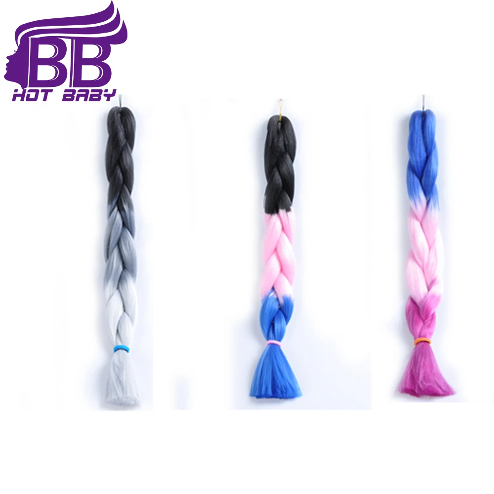 Ломбер Моноволокно Плетение Волос три цвета Джамбо Коса Три Тона Xpression