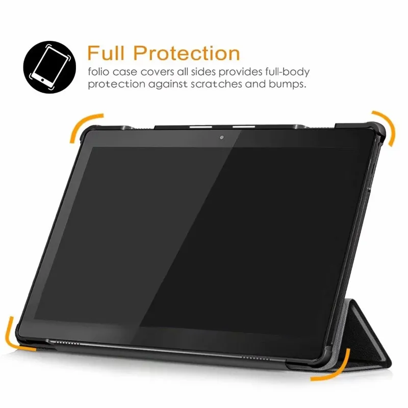 Чехол для Lenovo Tab M10 TB-X605F из искусственной кожи с принтом 3 сложения Тонкий