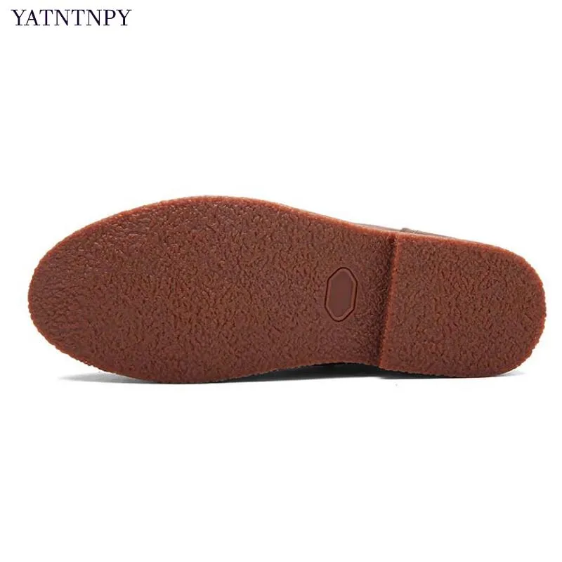 YATNTNPY/Классические мужские ботинки Челси из лакированной кожи зимние martin