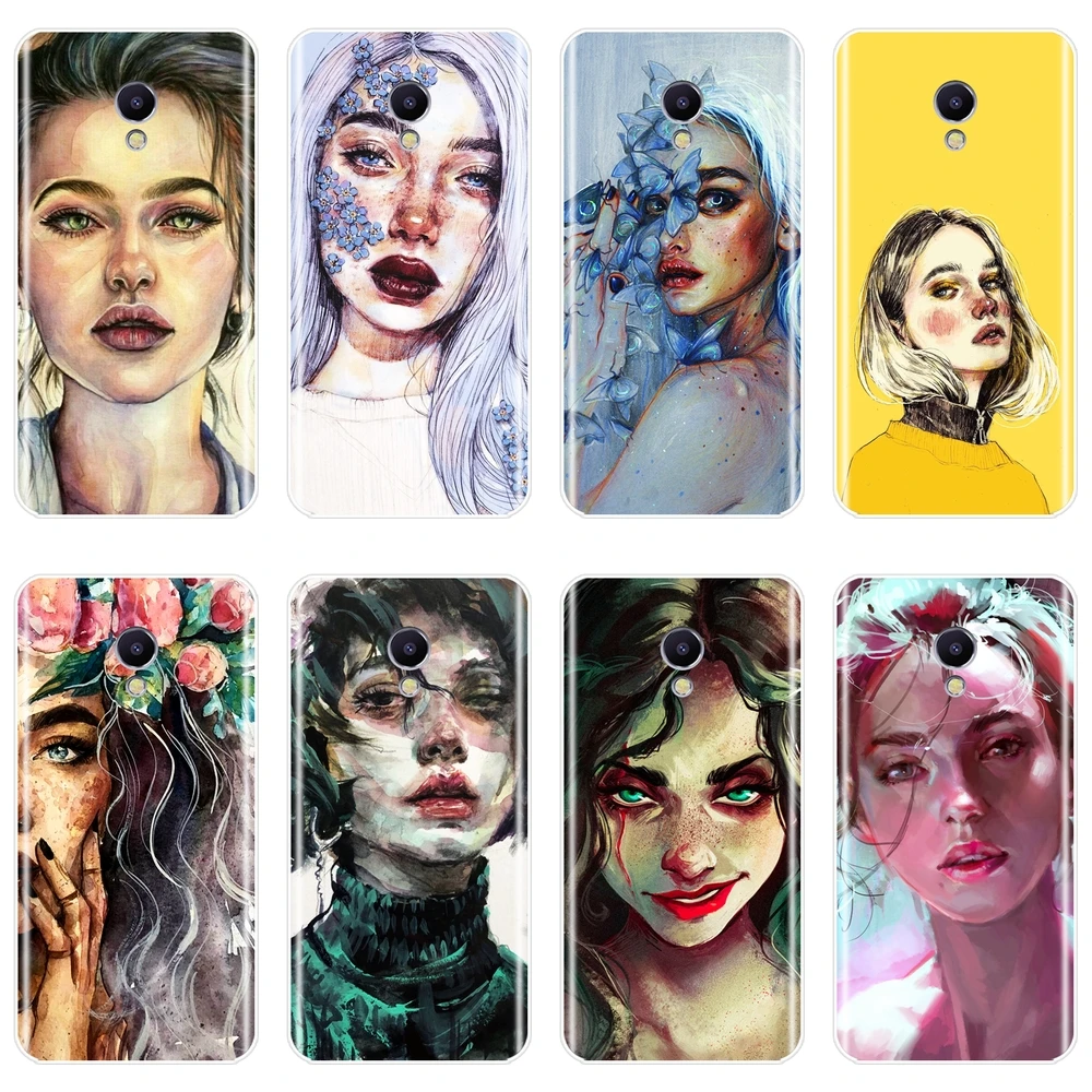 Чехол для телефона Art Girl с желтым цветком Meizu M2 M3 M3S M5 M5C M5S M6 M6S M6T Мягкая силиконовая