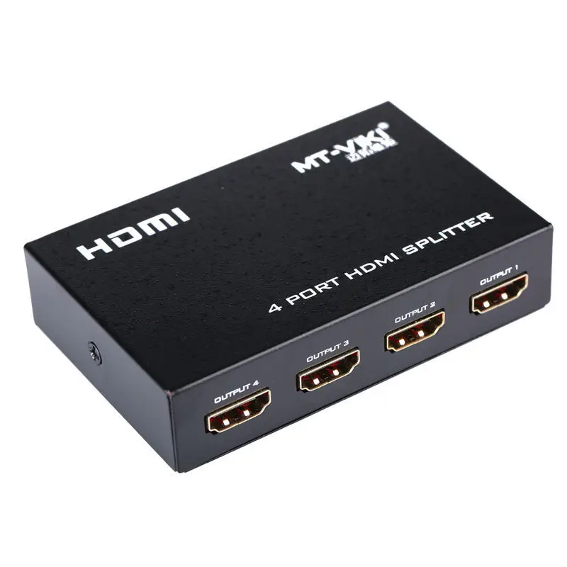 Разветвитель HDMI на 4 порта, 1x4 HD-распределитель, 1080P FHD 3D, 1 вход, 4 выхода, 5 В, 2 А, блок питания MAITUO MT-VIKI SP104M