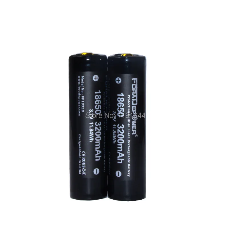 6 шт./лот Foradepower 3 7 V 18650 3200mAh Защищенный высококачественный охотничий фонарик