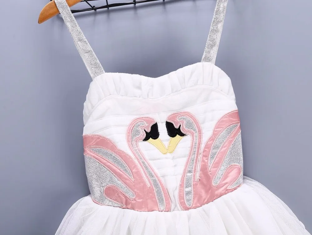 2019 Erapinky Princess Dress For Girls Angel Flamingo Party Removable Swan Wings Birthday Costume Kids Clothes | Тематическая