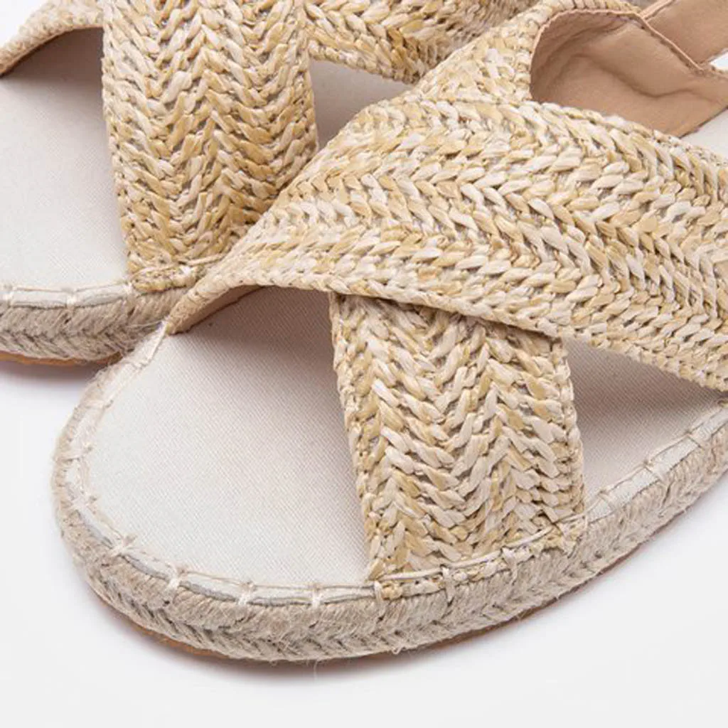 SAGACE/женская модная обувь на плоской подошве Повседневная из соломенной